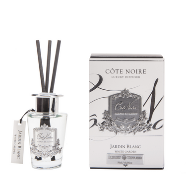 Cote Noire 90ml Diffuser Set - White Garden - Silver - GMSS15004